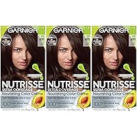Hair Color Nutrisse Ultra Coverage Nourishing Creme, 400 Deep Dark Brown (Sweet Pecan) Permanent Hair Dye, 3 Count (Packaging May Vary)