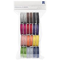 American Crafts Value Pack Ribbon, Jute Basics, 1-Yard Spool, Set of 24