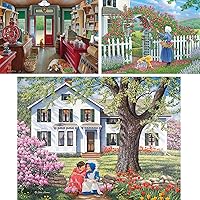 Bits and Pieces - Value Set of Three (3) 500 Piece Jigsaw Puzzles for Adults - Each Puzzle Measures 18