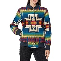 Pendleton Women's Jacquard Bomber Wool Coat