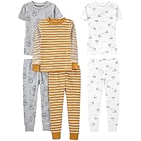 Boys' 6-Piece Snug Fit Cotton Pajama Set