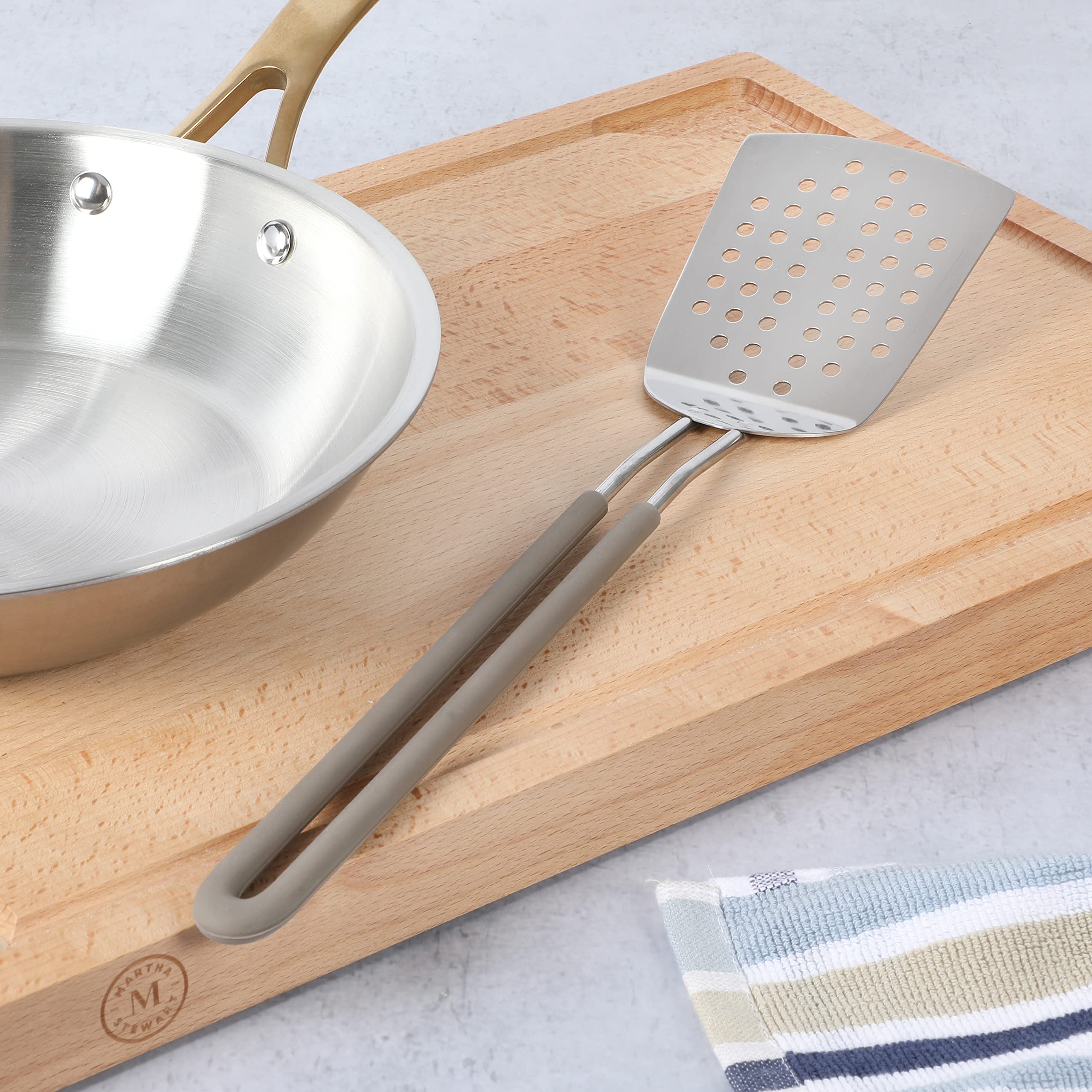 Martha Stewart 9-Piece Stainless Steel Prep & Serve Kitchen Gadget and Tool Set - Dishwasher Safe