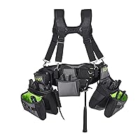 AWP TrapJaw Pro Framing Tool Rig with Spring-Loaded Technology, Premium Tool Belt, Fits Waists Up to 50 Inches,Black