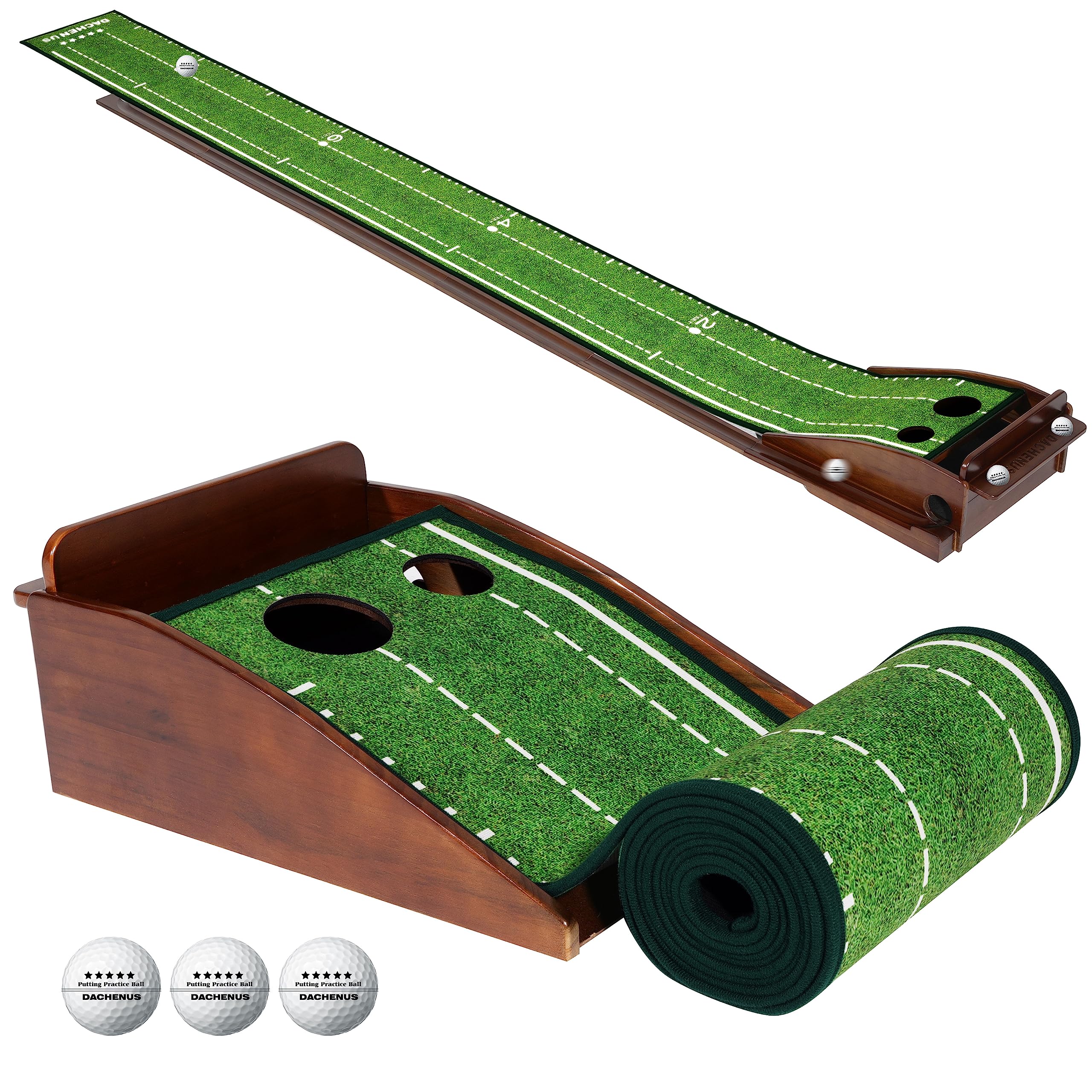 Golf Putting mat Putting Mat for Indoors Putting Green, Mini Golf, Putting Mat Indoor Golf Matt Putting Green with Automatic Ball Return for Indoor and Outdoor, Office, Living Room Putting mat