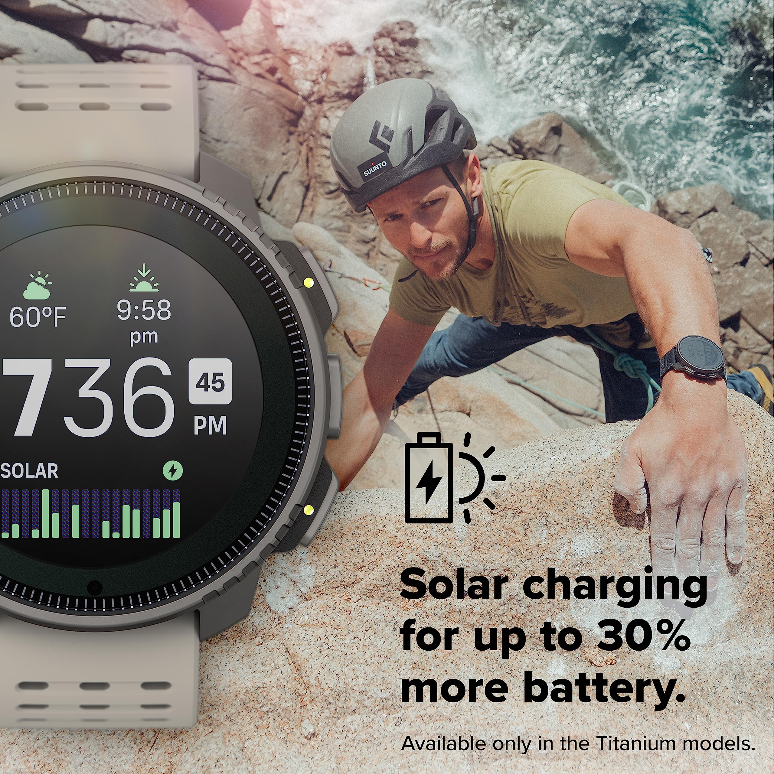 SUUNTO Vertical: Adventure GPS Watch, Large Screen, Offline Maps, Solar Charging