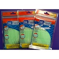3 pk x (100 ct each) 300 Total Soft Bristle Dental Floss Picks, Interdental Brush, Toothpicks, Flexible Deep Clean