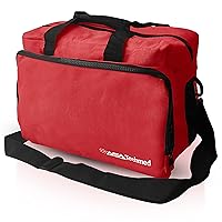 ASA TECHMED Nurse Bag for Medical Equipment, Nurse Accessories Bag Ideal for Doctors, Nurses, Home Health Aids, Medical Students (Red)