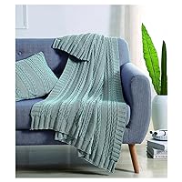 Cable Knit Super Soft Microfiber Throw Blanket 50
