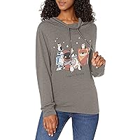 STAR WARS Multiple Franchise Cutest Two Women's Cowl Neck Long Sleeve Knit Top