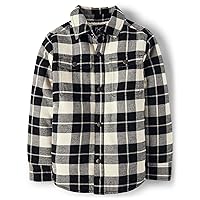The Children's Place Boys' Sherpa Lined Shirt Jacket