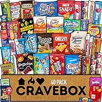 CRAVEBOX (Ultimate Snacks Mix) Care Package Snack Box for Kids and Adults - Assortment Pack Variety Cookies Crackers Candy - Spring Finals