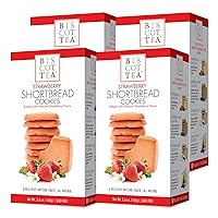 BISCOTTEA Strawberry Shortbread Cookie (Pack of 4)