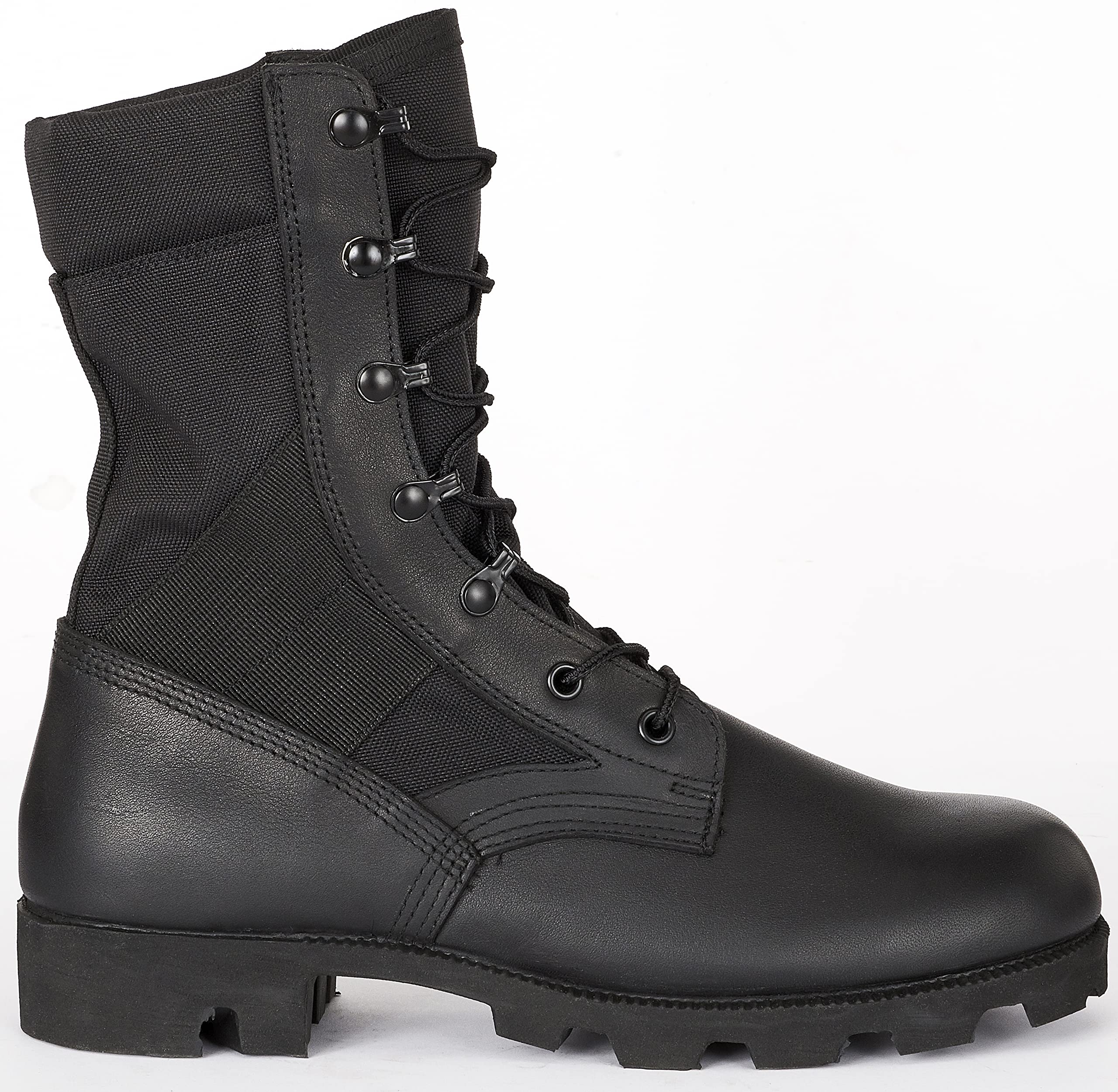 Belleville 8 Inch Canopy Jungle Boots - Highly Breathable Leather & Nylon Upper, Double & Triple Stitched Seams, Medial Side Drainage Vents, and Classic Panama Outsole Tread