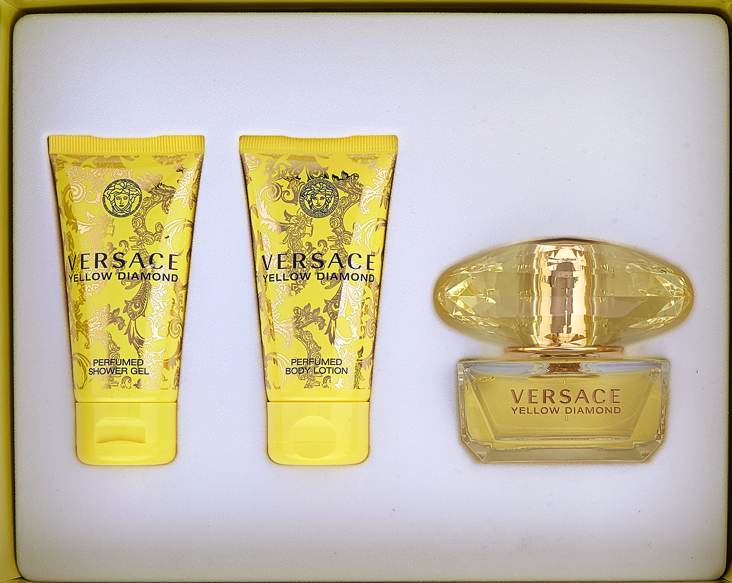 Versace Yellow Diamond 3 Piece Gift Set for Women, packaging may vary