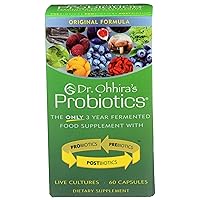 Dr. Ohhira’s Probiotics Original Formula with 3 Year Fermented Prebiotics, Live Active Probiotics and The only Product with Postbiotic Metabolites, 60 Capsules