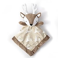Baby Deer Security Blanket - Soft and Cuddly Lovey - Plush - Tan, Taupe, Brown - Nursery Gift