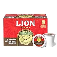 Lion Coffee Original Medium Roast Coffee, Single-Serve Coffee Pods, Compatible with Keurig Brewers, A Taste of Aloha - (12 Count Box)