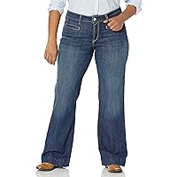 ARIAT Women's Trouser Mid Rise Stretch Lucy Wide Leg Jean