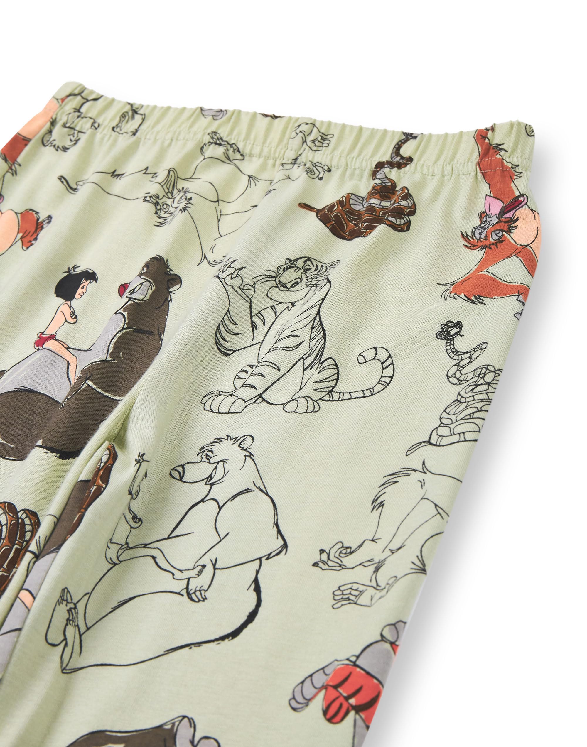 Disney The Jungle Book Boys Pyjama Set | Kids Long Sleeve Long Leg Graphic PJs in Green | Mowgli Baloo Shere Khan King Louie