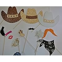 Cowboy Photo Booth Props Western Photo Booth Props Mustache on a Stick