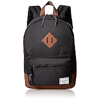 Herschel Kids' Heritage Backpack, Black/Saddle Brown, 9L