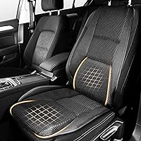 Car Seat Cushion - Memory Foam Car Seat Pad with Breathable Mesh, Relief Back Pain, Universal Fit, Easy to Install, Cushion Set for SUV/Truck/Car – Black