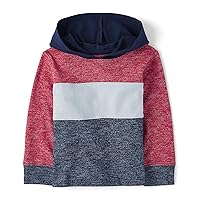 The Children's Place baby boys Colorblock Hooded Long Sleeve Top