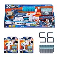 by ZURU X-SHOT-EXCEL-Combo Pack Crusher and 2PK Micros 35-Dart Belt,64 Darts 