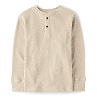 The Children's Place Boys' Long Sleeve Thermal Henley Shirt