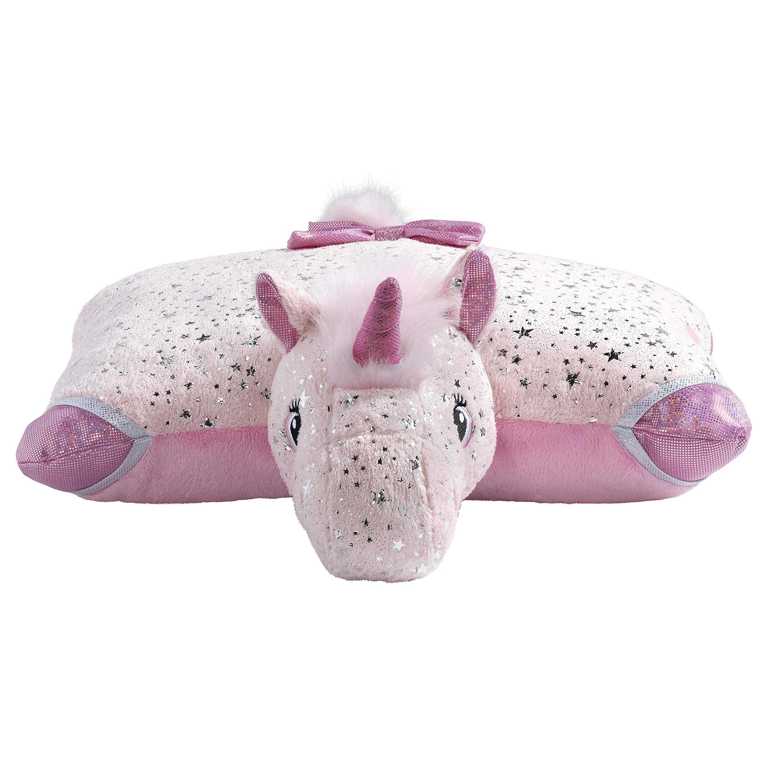 Pillow Pets Originals Sparkly Pink Unicorn Stuffed Animal Plush Toy