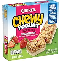 Quaker Chewy Yogurt Granola Bar, Strawberry 5 Count (Pack of 1)