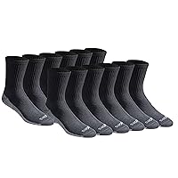 Dickies Men's Dri-tech Moisture Control Comfort Length Mid-Crew Socks