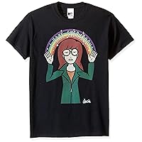 MTV Men's Short Daria Hate Rainbow T-Shirt