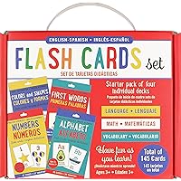 Bilingual Flash Cards Value Pack - Spanish and English (Includes Alphabet, Colors & Shapes, First Words, and Numbers) (Set of 4)