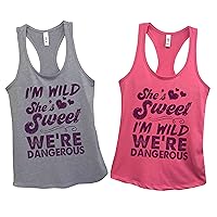 Funny Best Friends Tank Top Sets I'm Wild Shes Sweet - Royaltee Shirt Set