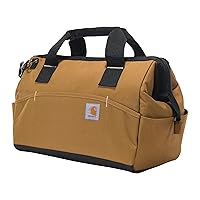 Carhartt Onsite Tool Bag, Durable Water-Resistant, Tool Storage Bag, Midweight, 16-Inch 17 Pocket, Carhartt Brown