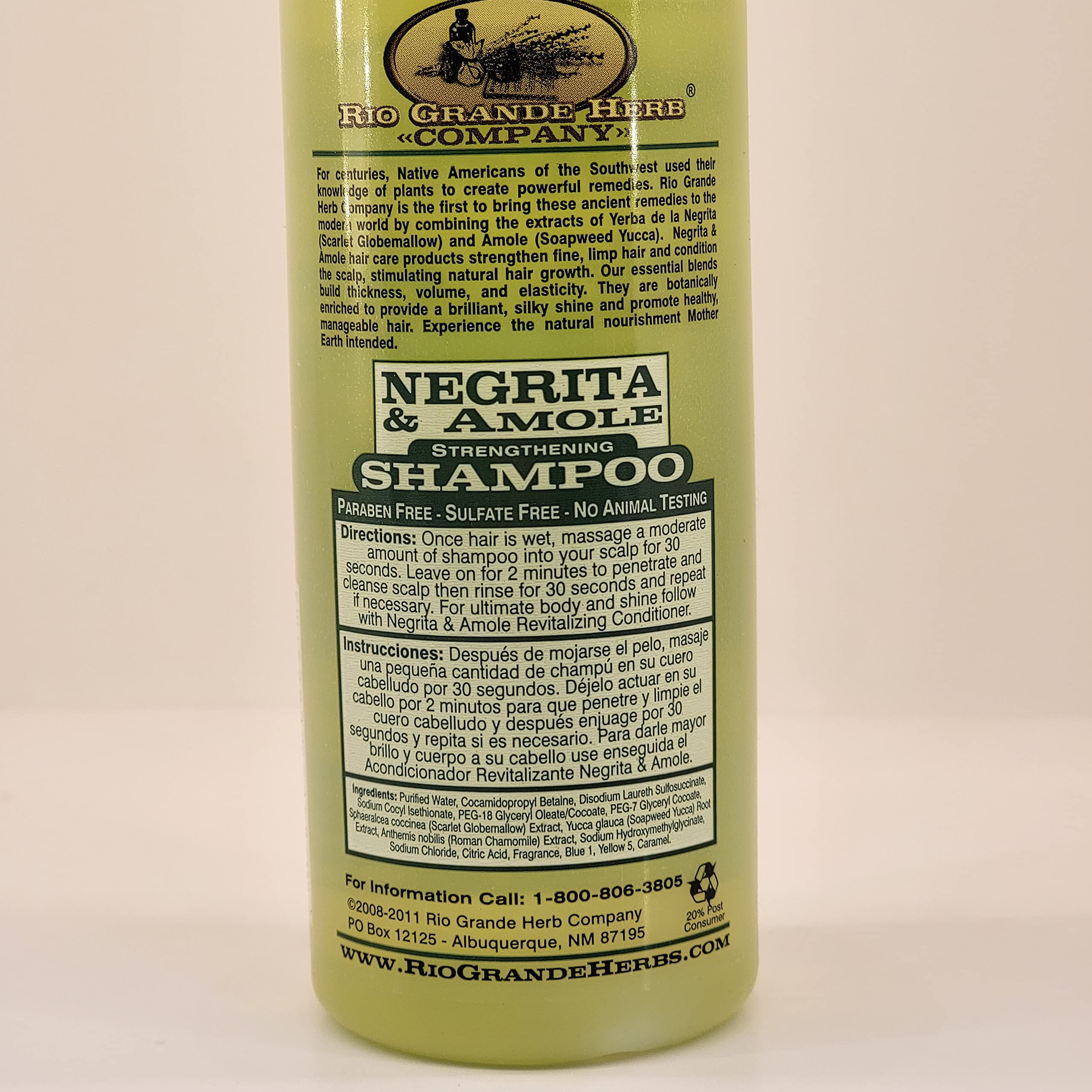 Rio Grande Herbs Negrita & Amole Shampoo 16 oz