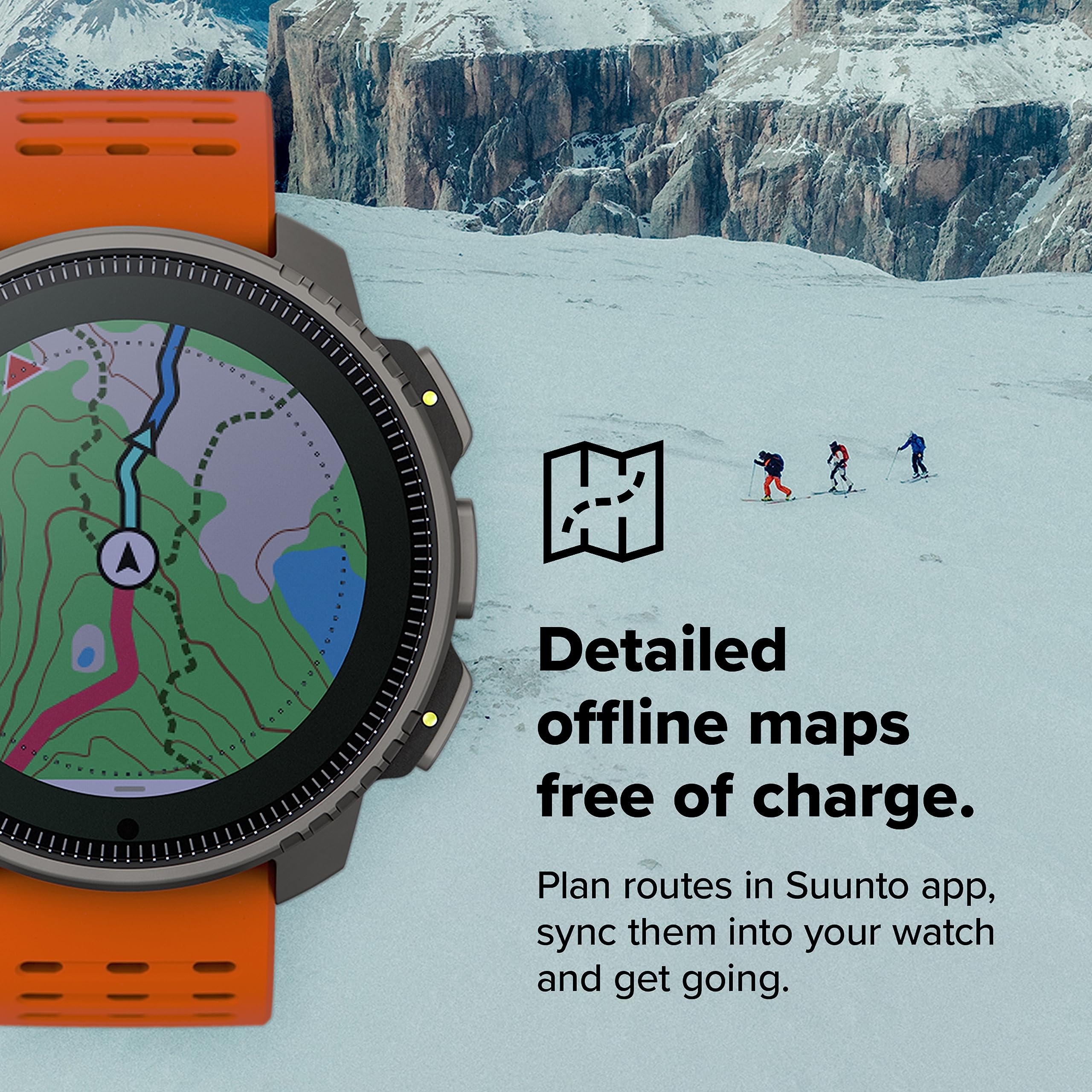 SUUNTO Vertical: Adventure GPS Watch, Large Screen, Offline Maps, Solar Charging