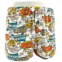 Men’s Relaxed Fit Novelty Print Cotton Knit Jersey Button Fly Pajama PJ Shorts