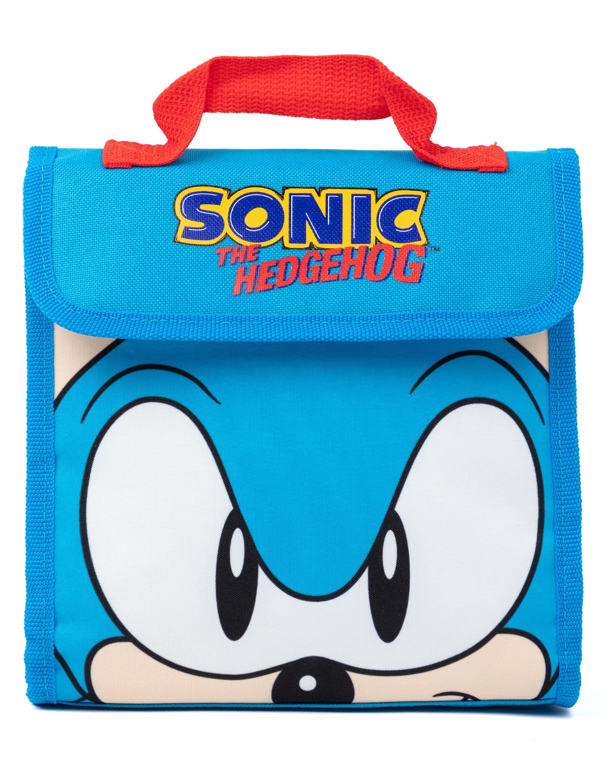 Sonic The Hedgehog Boys Backpack Set | Blue Sonic Design | Comes with Pencil Case and Water Bottle