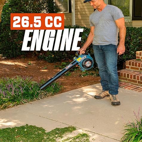 4QL 26.5 cc 4-Cycle Handheld Gas Leaf Blower, Up to 410 CFM and 125 MPH, Easy Start, Lightweight, Dual Grip Handle (BL4QL-L)
