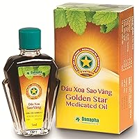 03 Boxes - Golden Star Medicated Oil - Dau Xoa Sao Vang 5ml - Danapha Vietnam
