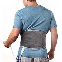Pure Enrichment® PureRelief® Lumbar & Abdominal Heating Pad - 4 Heat Settings, Adjustable Belt, Hot/Cold Gel Pack, and Storage Bag - Ideal for Back Pain and Abdominal Cramps
