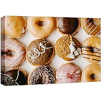 wall26 Canvas Print Wall Art Chocolate Strawberry Maple Dozen Donuts Food & Cooking Kitchen Photography Realism Decorative Scenic Rustic Zen Calm Colorful for Living Room, Bedroom, Office - 24
