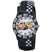 Disney Cars Kids' Plastic Time Teacher Analog Quartz Nylon Strap Watch