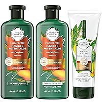 bio:renew Sulfate Free Shampoo, Conditioner and Curl Cream Set – Includes Mango + Potent Aloe, 13.5 Fl Oz Each & Curl Cream, 6.8 Fl Oz – Complete Hair Care for Defined Curls