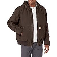 Carhartt Men's Insulated Active Jacket with Loose Fit, Washed Duck Work Utility Outerwear