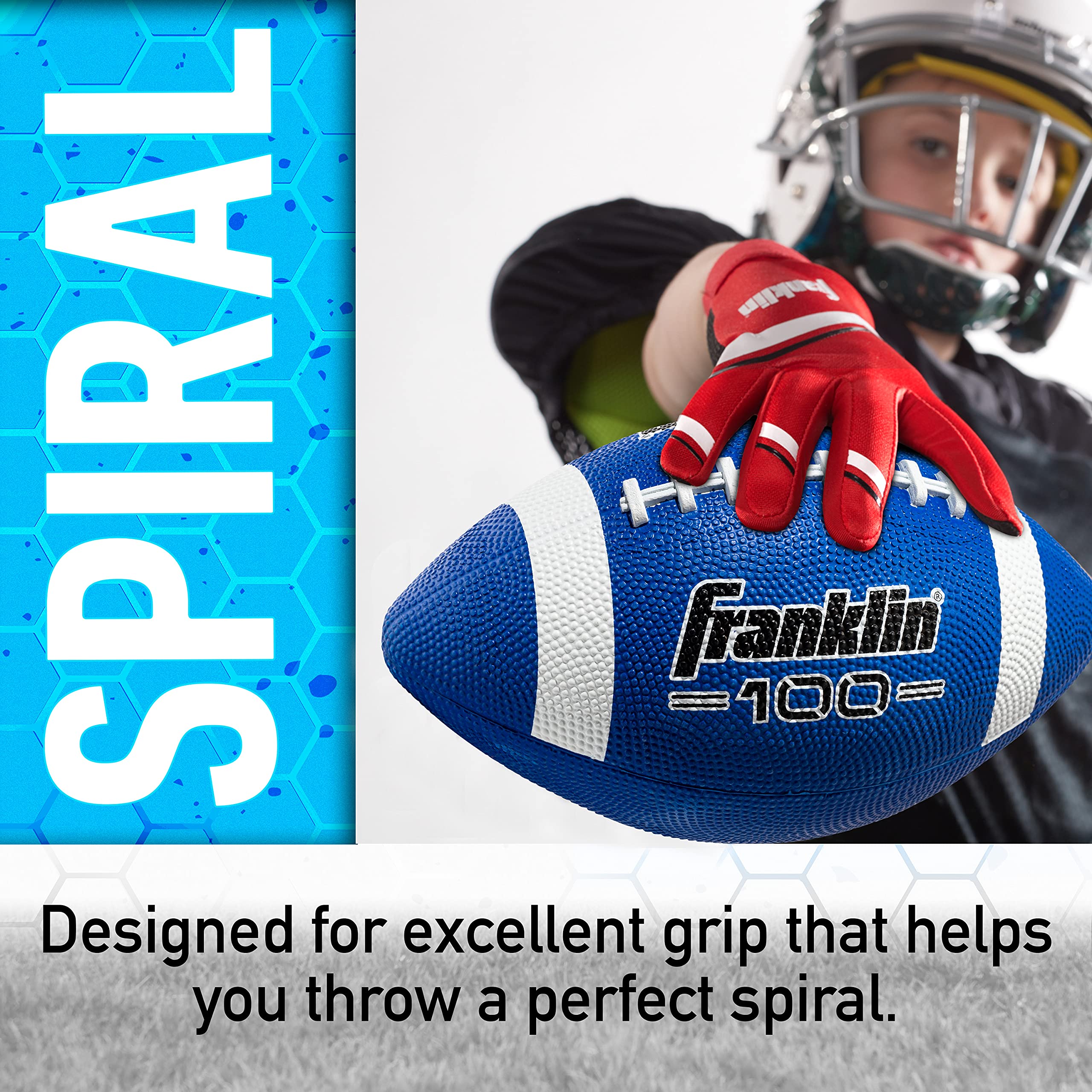 Franklin Sports Junior Football - Grip-Rite 100