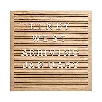 Pearhead Classic Wooden Letterboard for Home Décor, Baby Announcement or Pregnancy Announcement, Baby Keepsake Photo Sharing Prop, Milestone Moments Letterboard