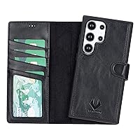 VENOULT Black Wallet Case for Galaxy S24 Ultra 6.8